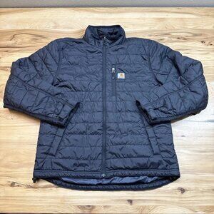 Carhartt 102208 Black Rain Defender Quilt Lined Gilliam Down Jacket Size Medium